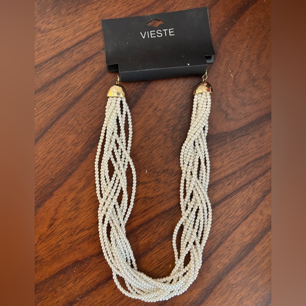 Vieste Cream and Gold Elegant Earrings